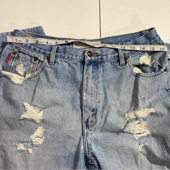 Bugle Boy Vintage Retro 90’s Y2K Light Wash Distressed 100% Cotton Jeans - Picture 14 of 16